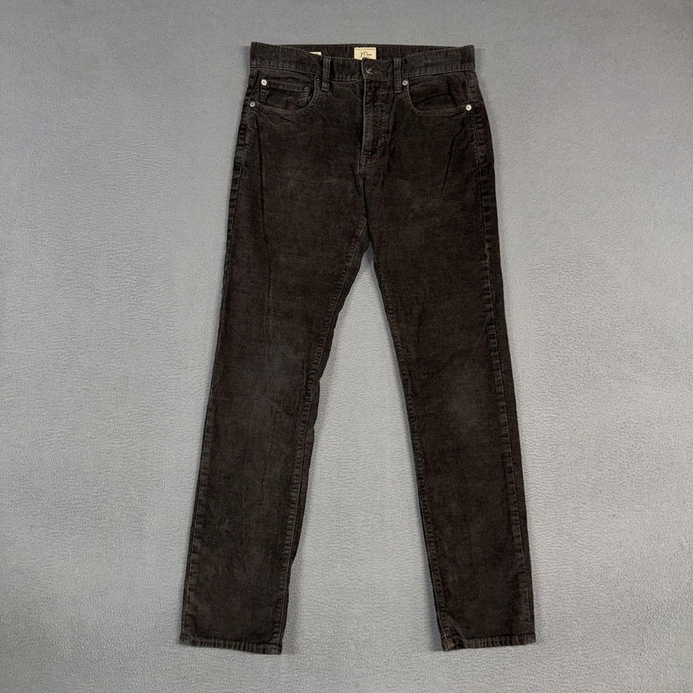 J Crew Pants Mens 29x32 (Fits 31x30) Gray 770 Straight Fit Corduroy Cotton Blend